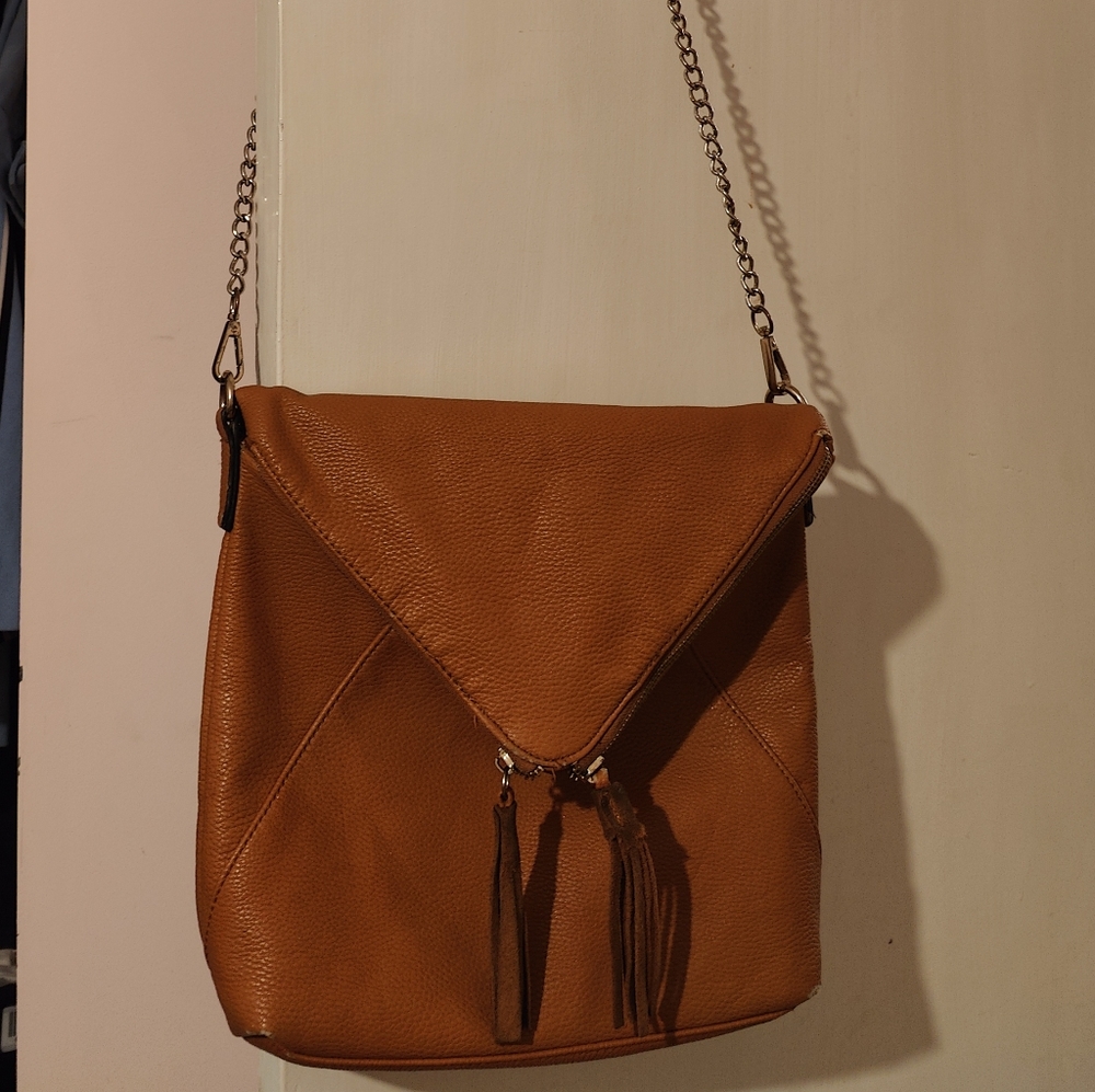 Caramel Crossbody Envelope Bag